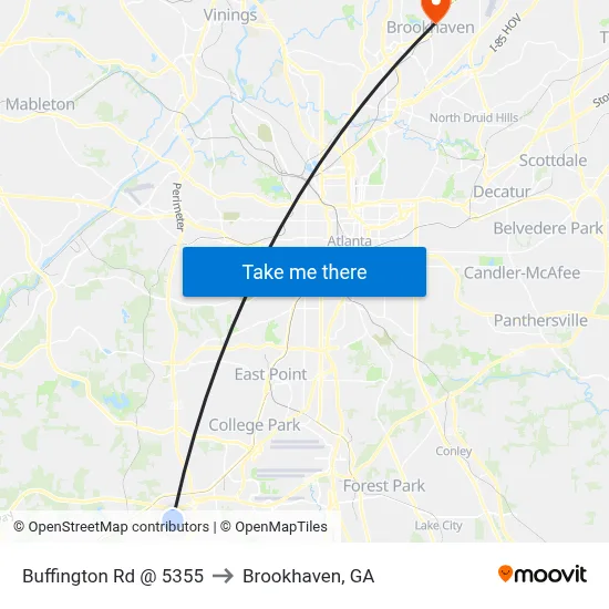 Buffington Rd @ 5355 to Brookhaven, GA map