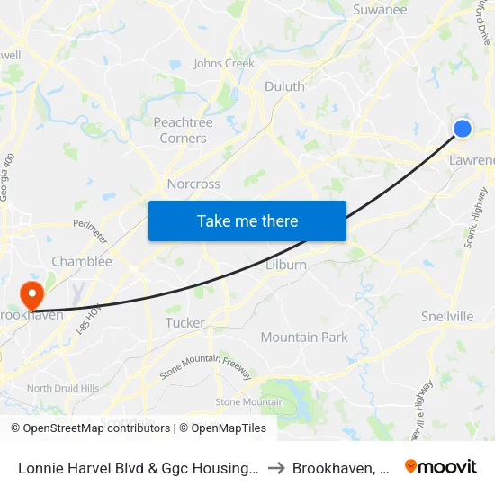 Lonnie Harvel Blvd & Ggc Housing Ib to Brookhaven, GA map