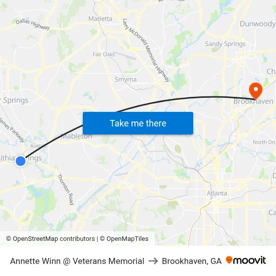 Annette Winn @ Veterans Memorial to Brookhaven, GA map
