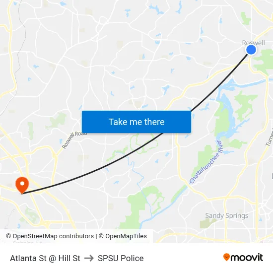 Atlanta St @ Hill St to SPSU Police map