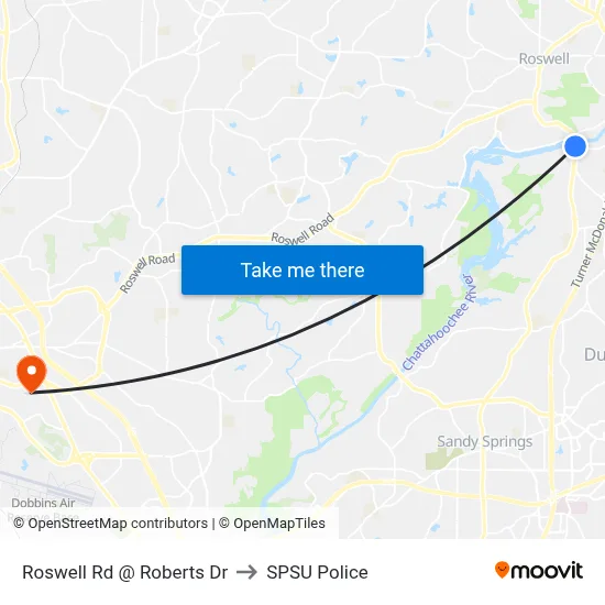 Roswell Rd @ Roberts Dr to SPSU Police map