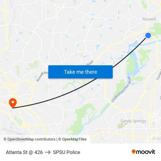 Atlanta St @ 426 to SPSU Police map