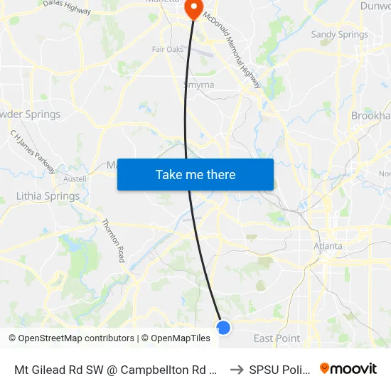 Mt Gilead Rd SW @ Campbellton Rd SW to SPSU Police map