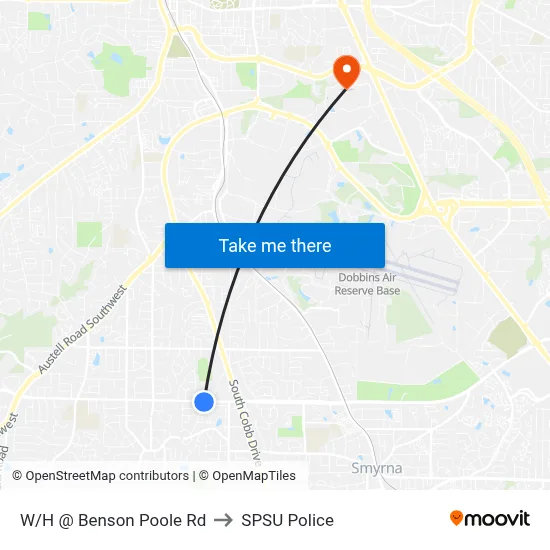 W/H @ Benson Poole Rd to SPSU Police map