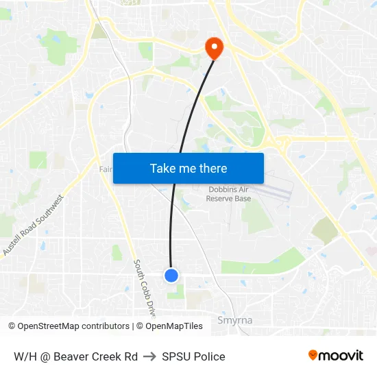 W/H @ Beaver Creek Rd to SPSU Police map