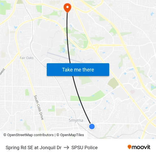 Spring Rd SE at Jonquil Dr to SPSU Police map