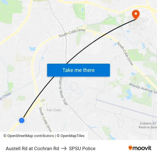 Austell Rd at Cochran Rd to SPSU Police map