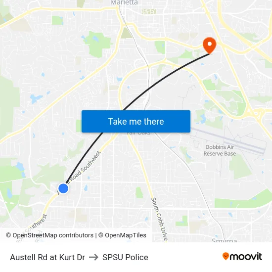 Austell Rd at Kurt Dr to SPSU Police map