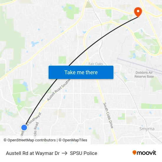 Austell Rd at Waymar Dr to SPSU Police map
