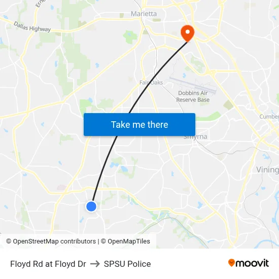 Floyd Rd at Floyd Dr to SPSU Police map