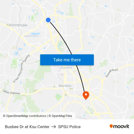 Busbee Dr at Ksu Center to SPSU Police map