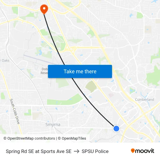 Spring Rd SE at Sports Ave SE to SPSU Police map