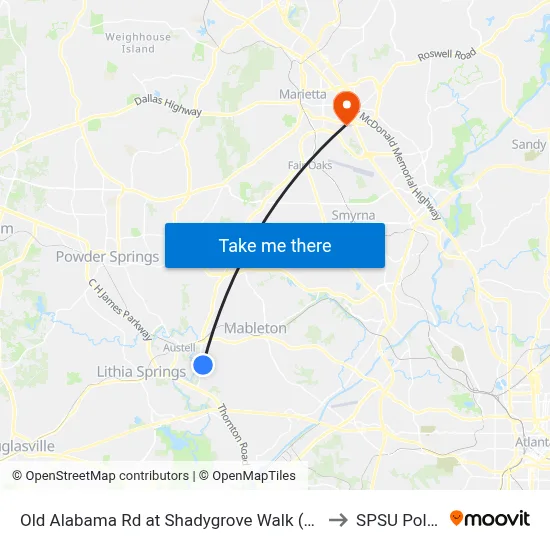 Old Alabama Rd at Shadygrove Walk (Not 2 to SPSU Police map