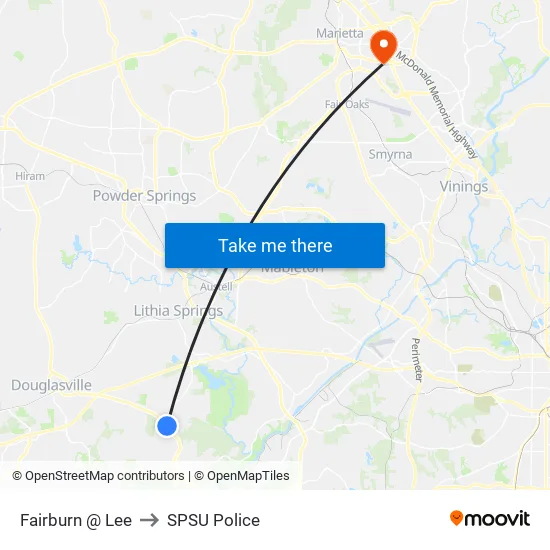 Fairburn @ Lee to SPSU Police map