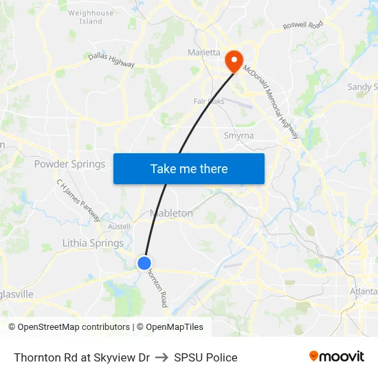 Thornton Rd at Skyview Dr to SPSU Police map
