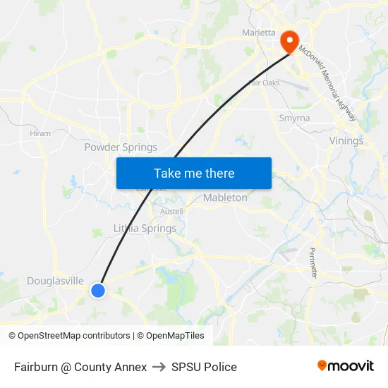 Fairburn @ County Annex to SPSU Police map