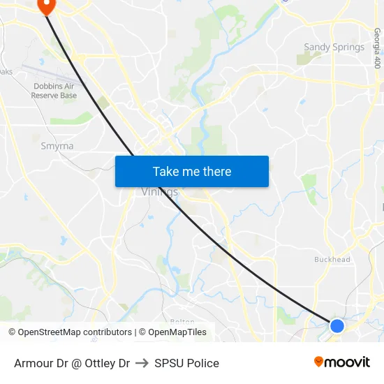 Armour Dr @ Ottley Dr to SPSU Police map