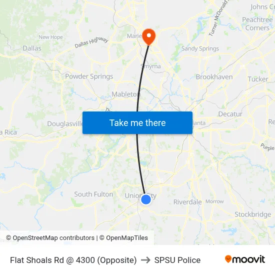 Flat Shoals Rd @ 4300 (Opposite) to SPSU Police map