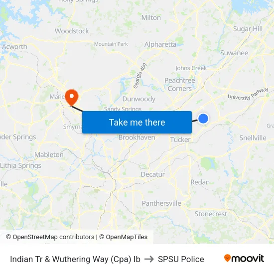 Indian Tr & Wuthering Way (Cpa) Ib to SPSU Police map