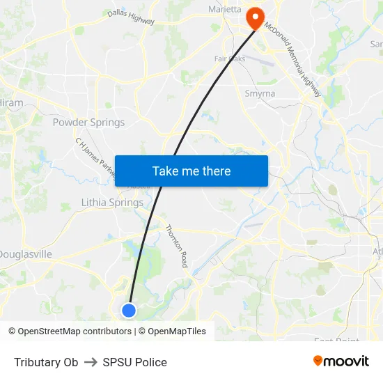 Tributary Ob to SPSU Police map