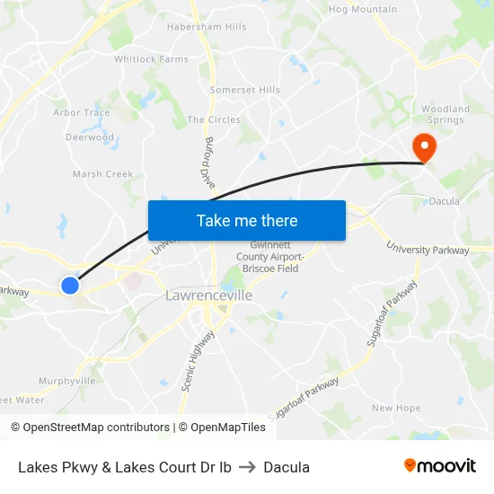 Lakes Pkwy & Lakes Court Dr Ib to Dacula map