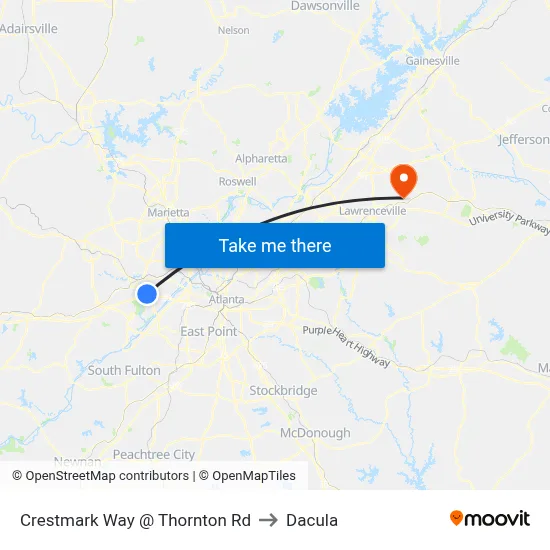 Crestmark Way @ Thornton Rd Ob to Dacula map