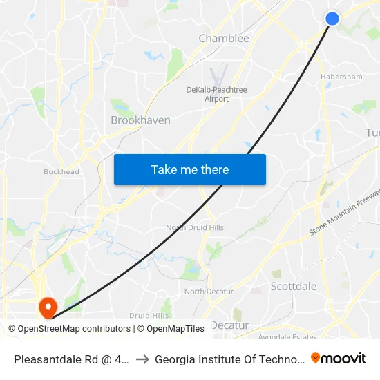 Pleasantdale Rd @ 4126 to Georgia Institute Of Technology map