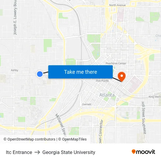 Itc Entrance to Georgia State University map