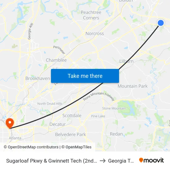 Sugarloaf Pkwy & Gwinnett Tech (2nd Entr to Georgia Tech map