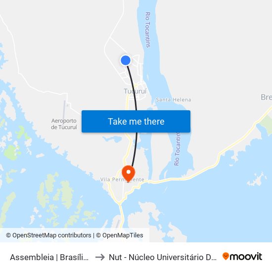 Assembleia | Brasília Com Bahia to Nut - Núcleo Universitário De Tucuruí (Ufpa) map