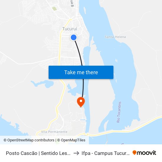 Posto Cascão | Sentido Leste to Ifpa - Campus Tucuruí map