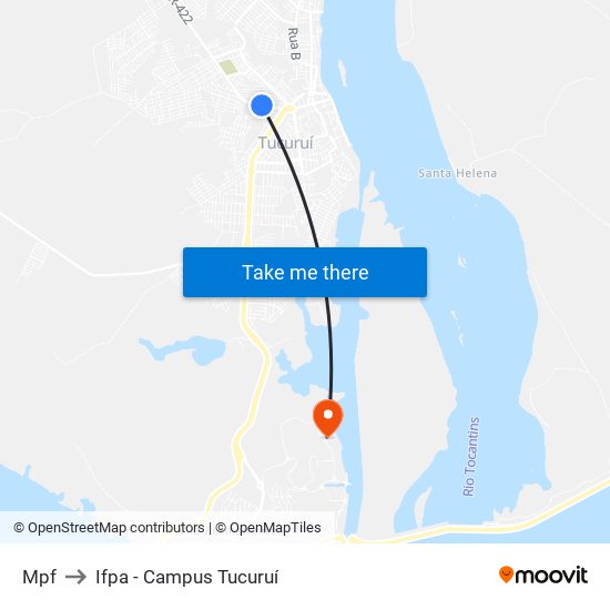 Mpf to Ifpa - Campus Tucuruí map