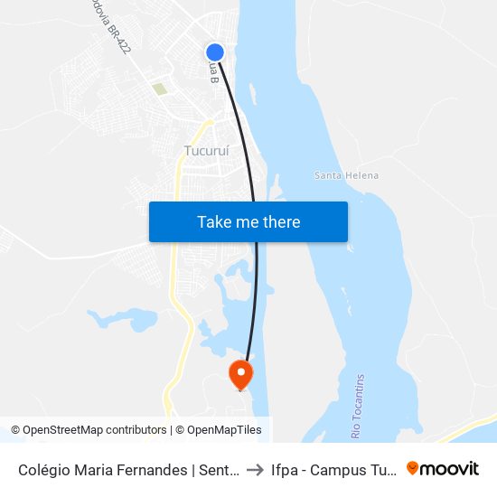 Colégio Maria Fernandes | Sentido Sul to Ifpa - Campus Tucuruí map