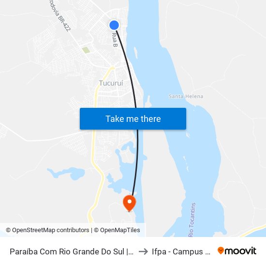 Paraíba Com Rio Grande Do Sul | Sentido Sul to Ifpa - Campus Tucuruí map