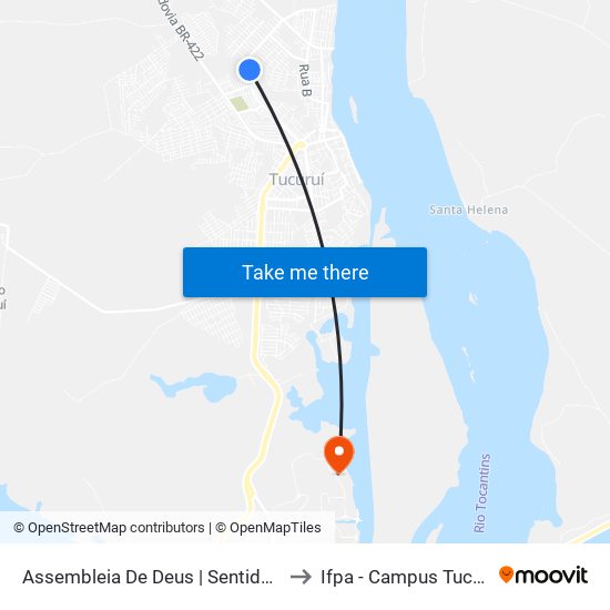 Assembleia De Deus | Sentido Sul to Ifpa - Campus Tucuruí map