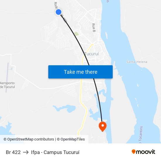 Br 422 to Ifpa - Campus Tucuruí map