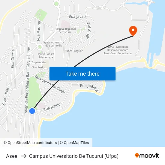 Aseel to Campus Universitario De Tucuruí (Ufpa) map