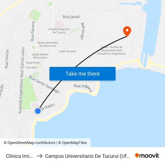 Clinica Imimi to Campus Universitario De Tucuruí (Ufpa) map