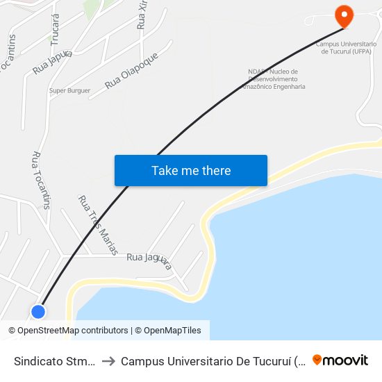 Sindicato Stmtbb to Campus Universitario De Tucuruí (Ufpa) map