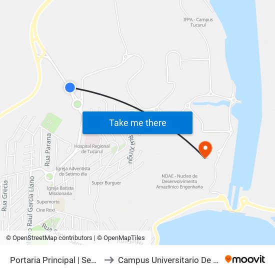 Portaria Principal | Sentido Tucuruí to Campus Universitario De Tucuruí (Ufpa) map