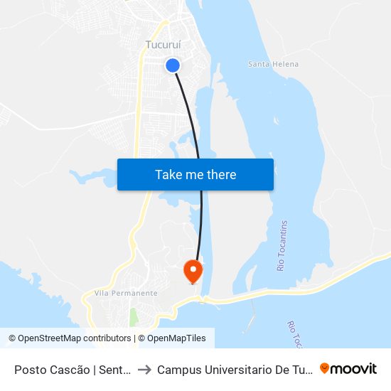 Posto Cascão | Sentido Leste to Campus Universitario De Tucuruí (Ufpa) map