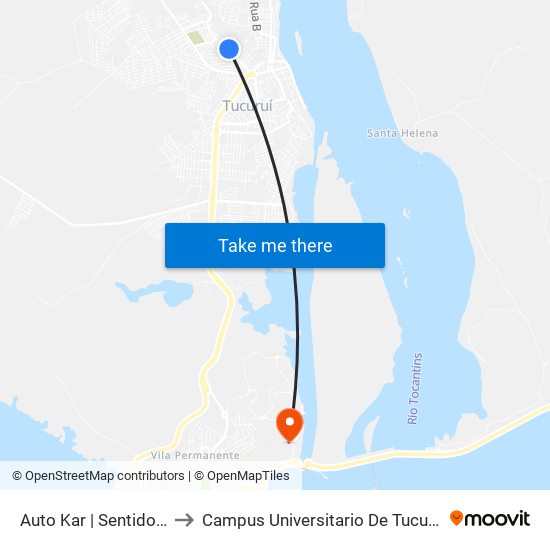 Auto Kar | Sentido Getat to Campus Universitario De Tucuruí (Ufpa) map