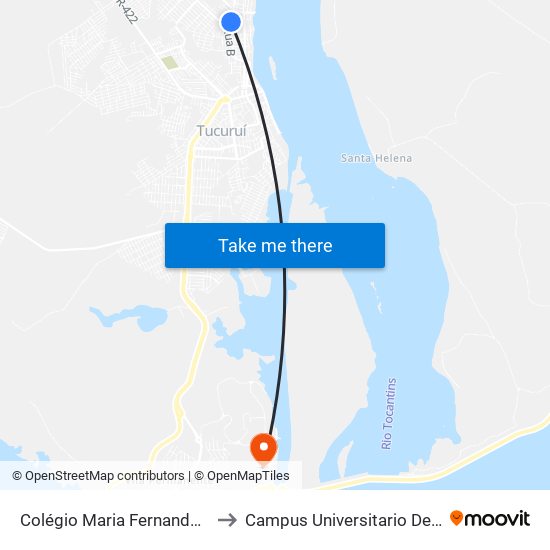 Colégio Maria Fernandes | Sentido Sul to Campus Universitario De Tucuruí (Ufpa) map