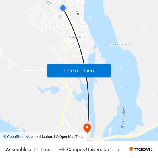 Assembleia De Deus | Sentido Sul to Campus Universitario De Tucuruí (Ufpa) map