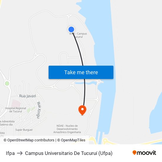 Ifpa to Campus Universitario De Tucuruí (Ufpa) map