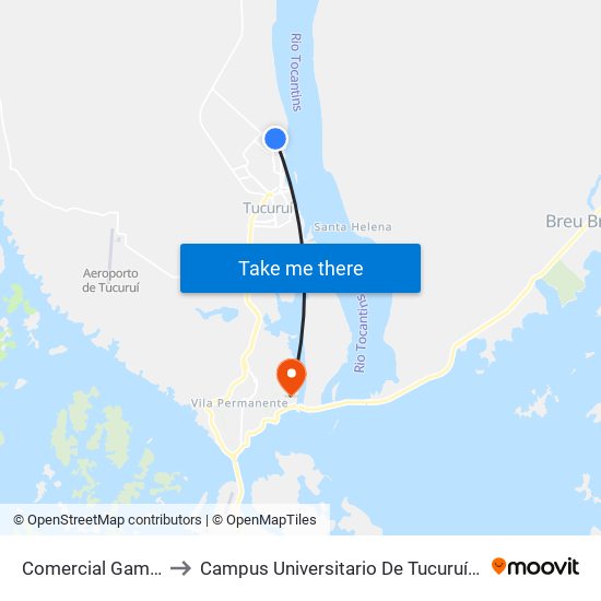 Comercial Gamaliel to Campus Universitario De Tucuruí (Ufpa) map