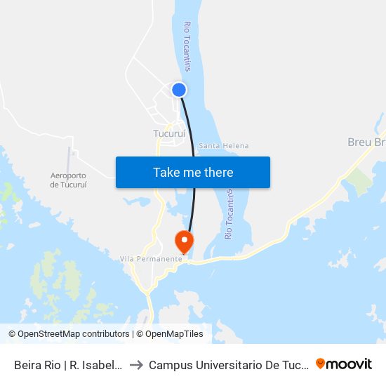 Beira Rio | R. Isabel Beliche to Campus Universitario De Tucuruí (Ufpa) map