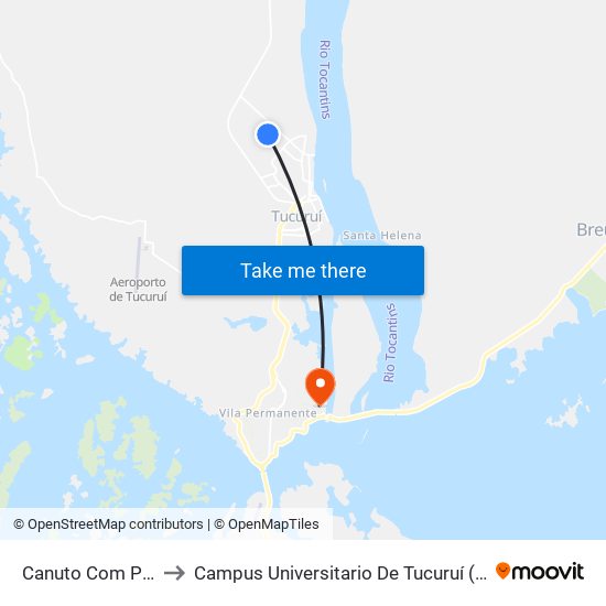 Canuto Com Piauí to Campus Universitario De Tucuruí (Ufpa) map