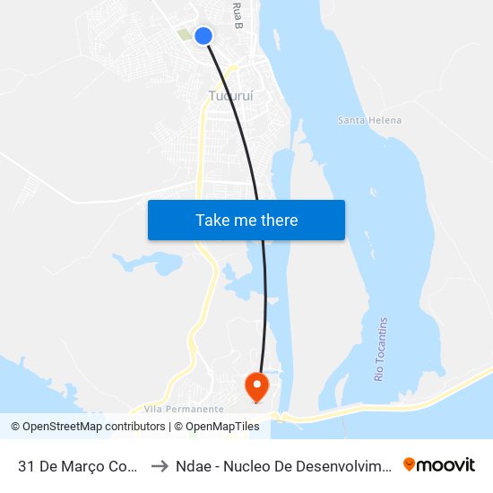 31 De Março Com 7 De Setembro to Ndae - Nucleo De Desenvolvimento Amazônico Engenharia map