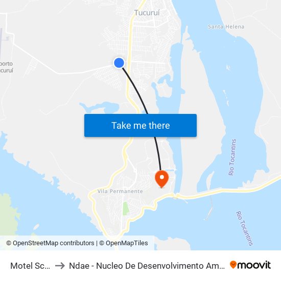 Motel Scorpins to Ndae - Nucleo De Desenvolvimento Amazônico Engenharia map